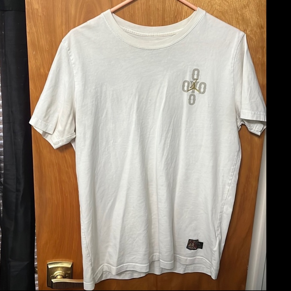 Air Jordan 10 OVO T-Shirt White/Gold RARE